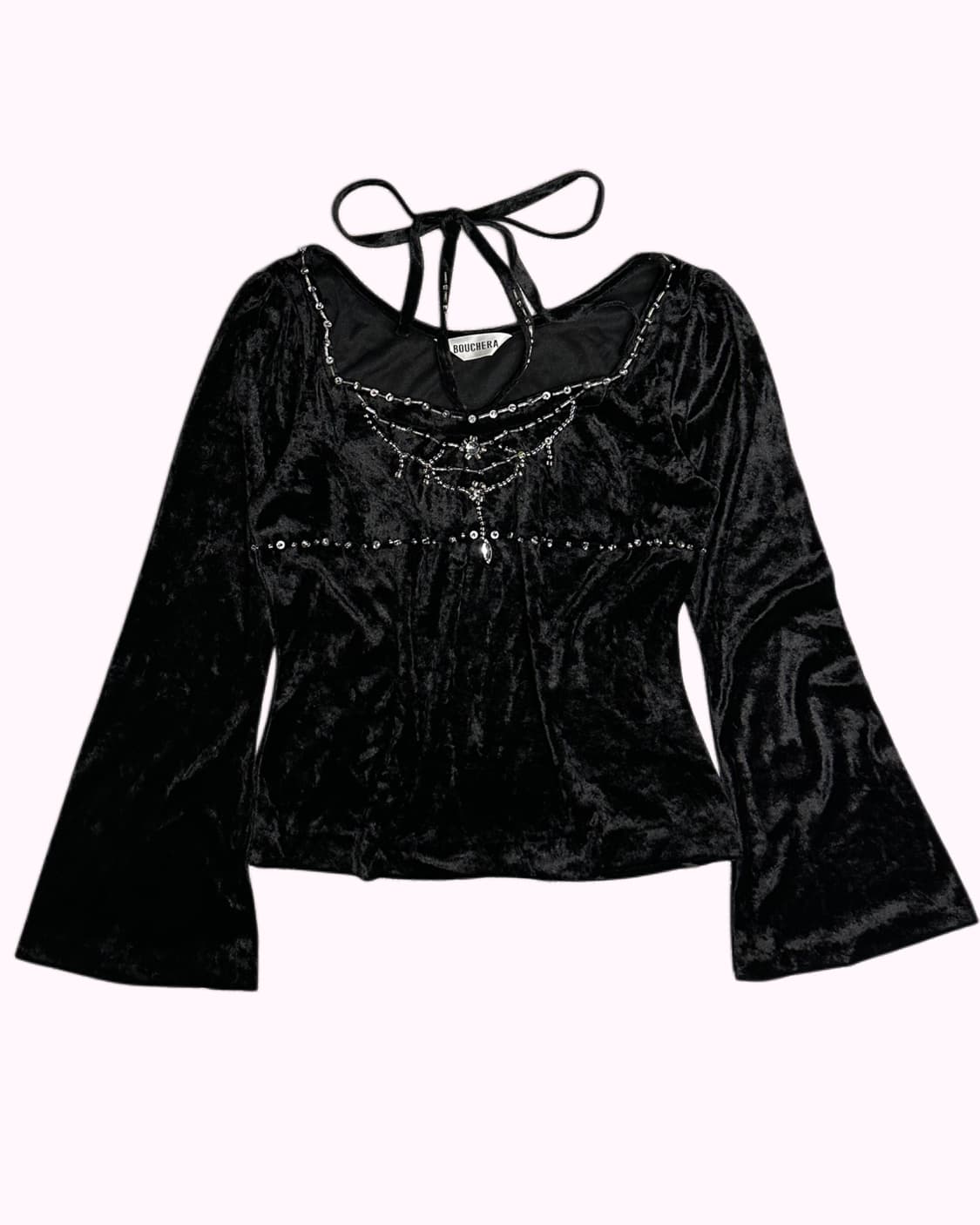bids velvet halter top 상품이미지1