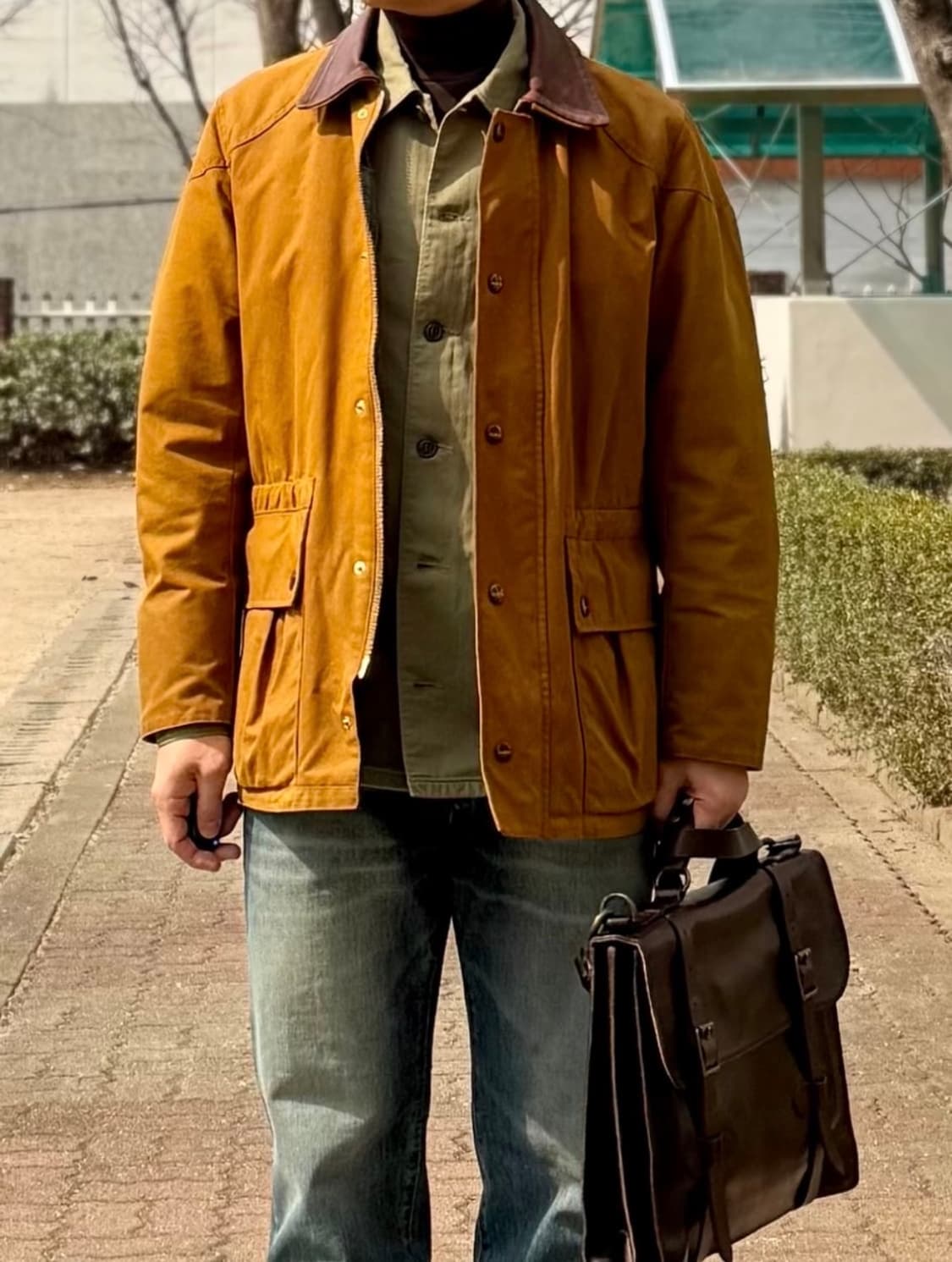 S/ 바스통 001 머스타드 왁스 자켓 상품이미지2