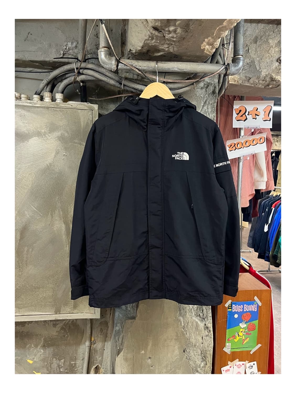 노스페이스 후드 바람막이 블랙 85 #csz3393 상품이미지1