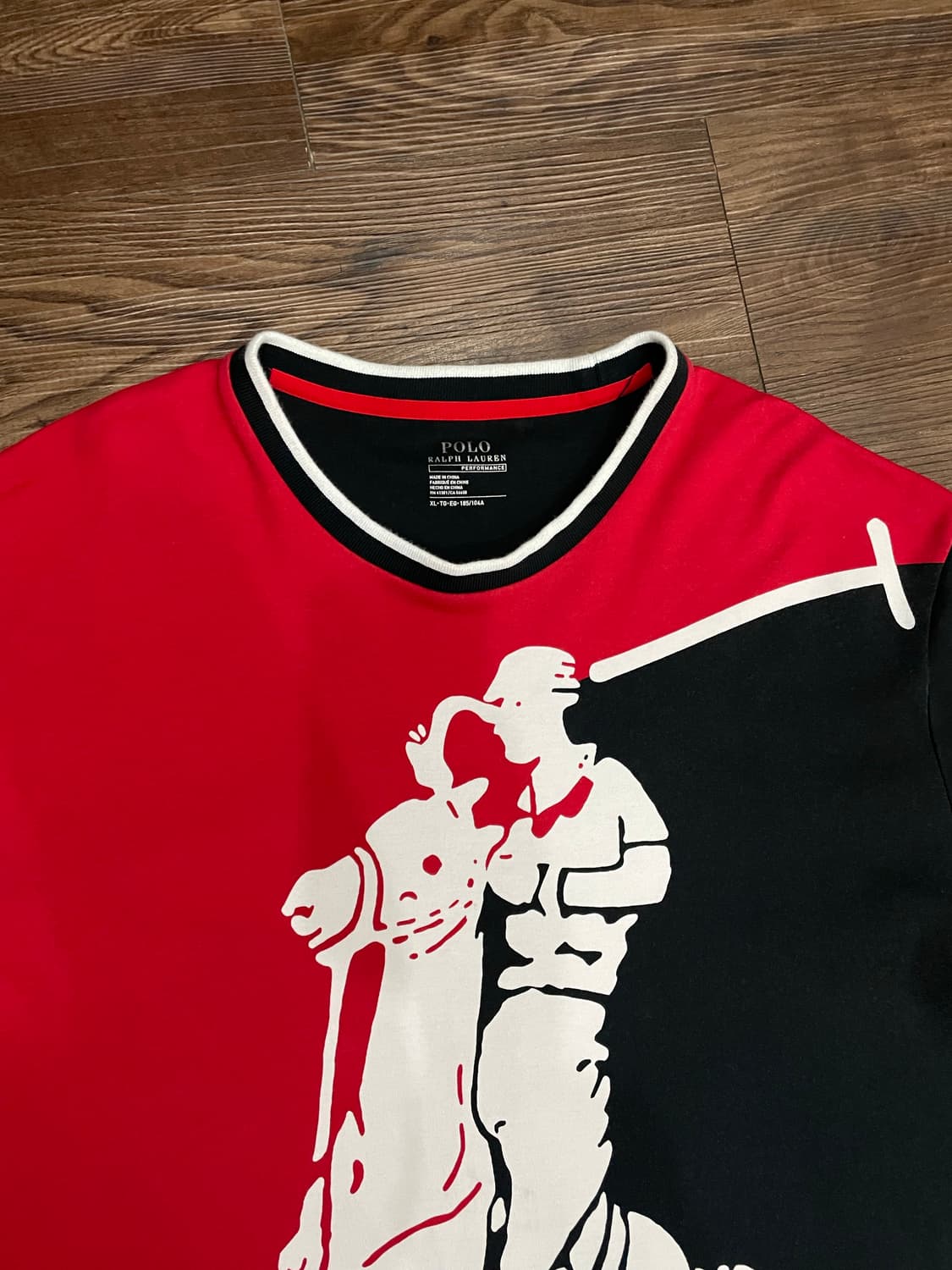 폴로 P-Wing 코튼 인터락 빅로고 그래픽 맨투맨 티 상품이미지2