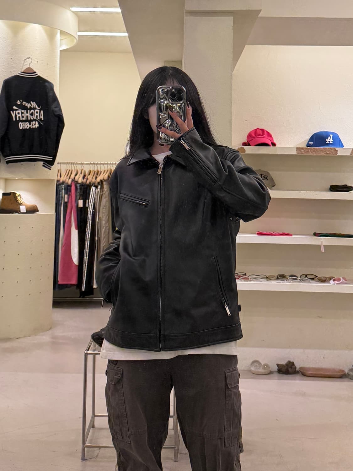 에이징씨씨씨 램스킨 레더 자켓 U1337 상품이미지1