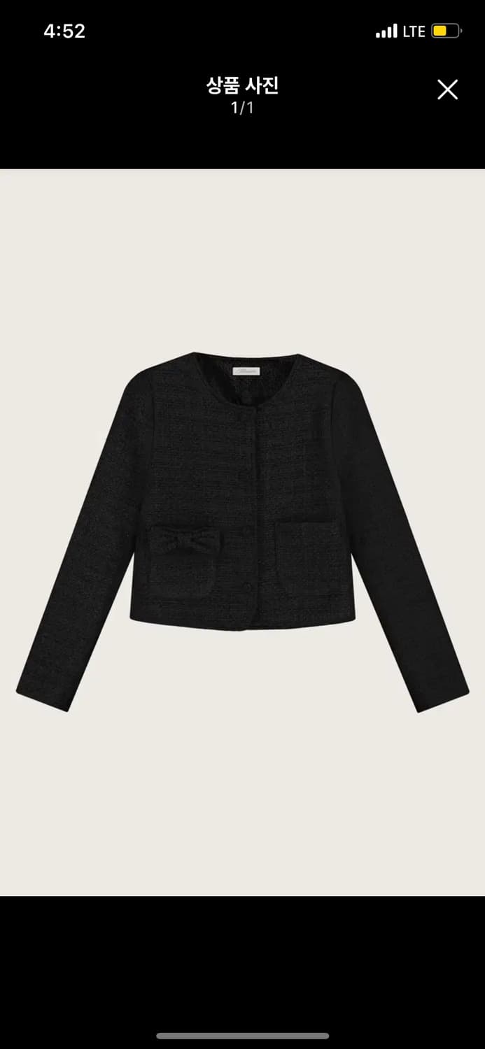 클리시어 캔디 트위드 자켓 블랙 상품이미지1