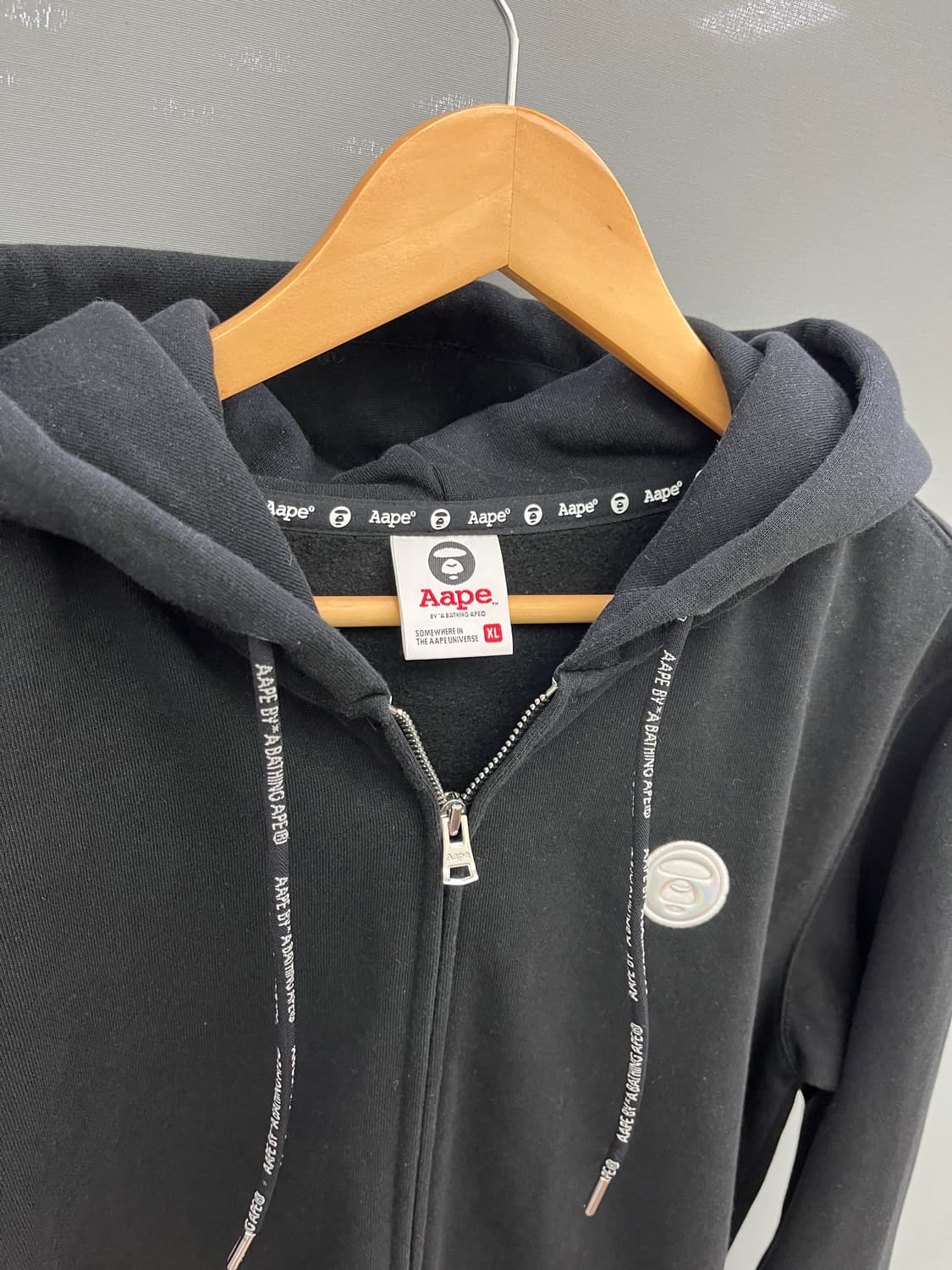 Aape 에이프 블랙 후드집업 상품이미지3