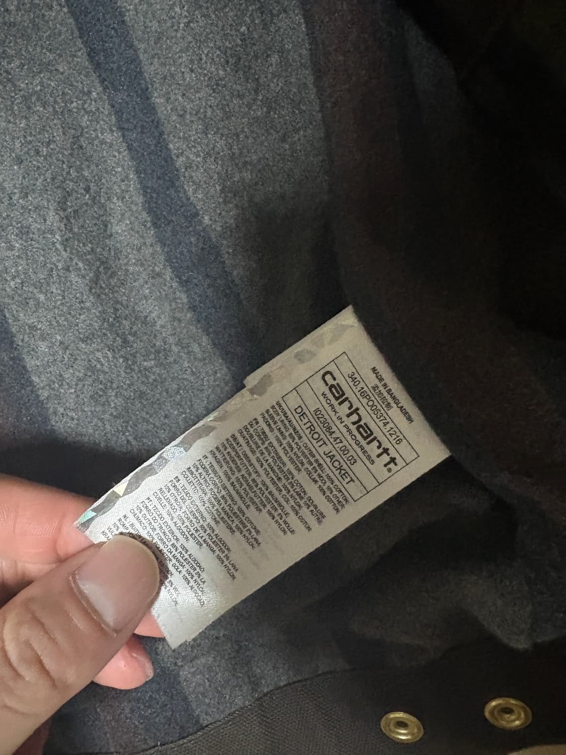 칼하트 디트로이트 자켓 토바코 M 상품이미지4