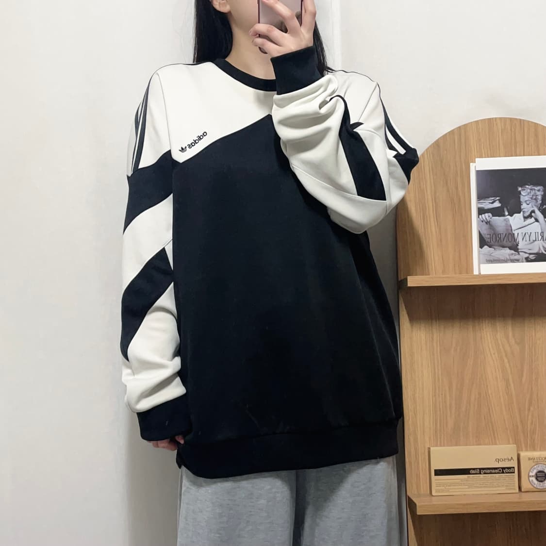 [정품] 아디다스 오레오 PALMEDTON 맨투맨 [ 3XL ] 상품이미지2