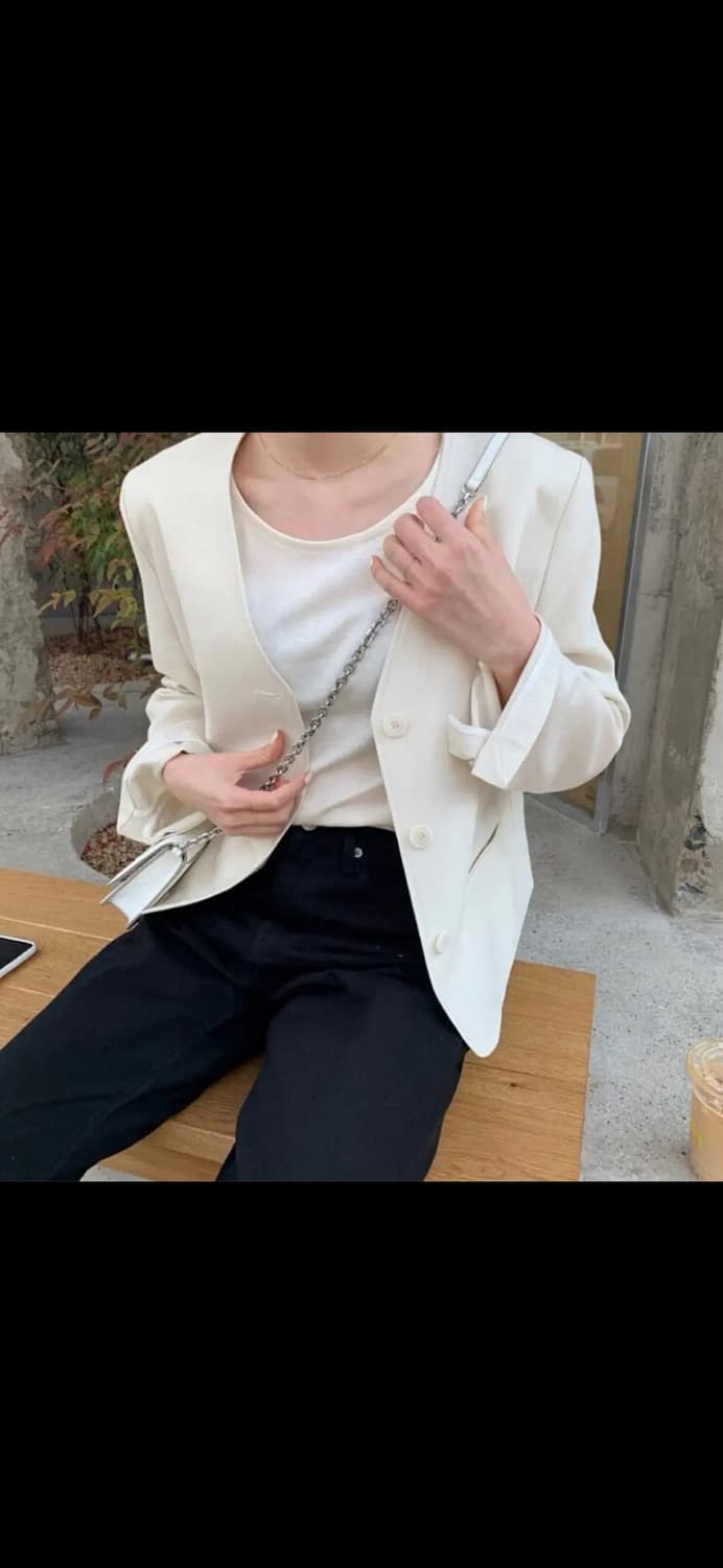 새상품 riette 리에뜨 아이보리 자켓 상품이미지3