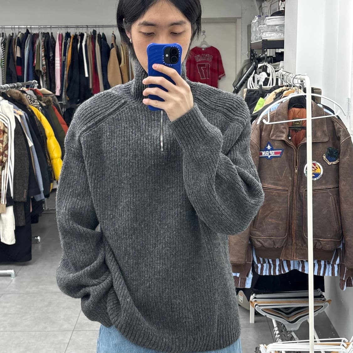 준지 반집업 니트  상품이미지2