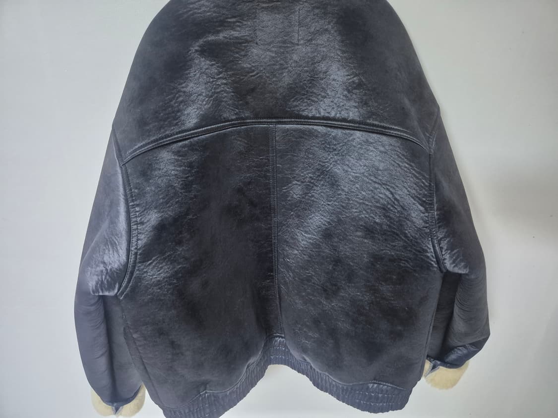 시야쥬 무스탕 봄버 자켓 블랙 상품이미지8