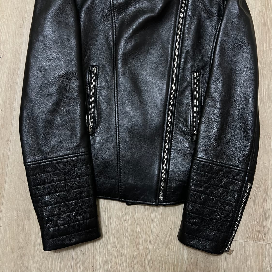 지고트 여성 천연 소가죽 라이더 가죽자켓 44-55  상품이미지3