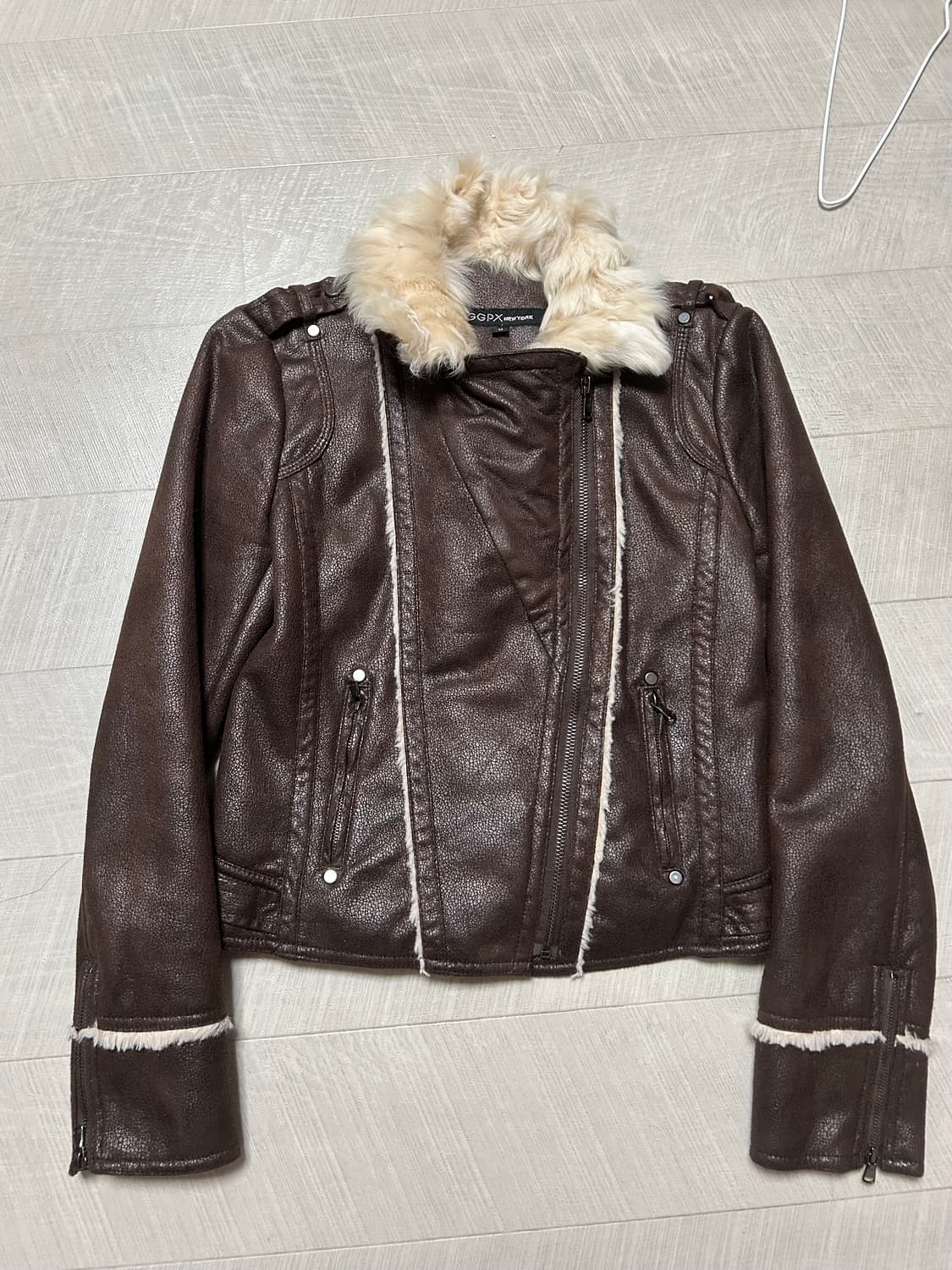 Y2k 빈티지 울프죠 무스탕 상품이미지1