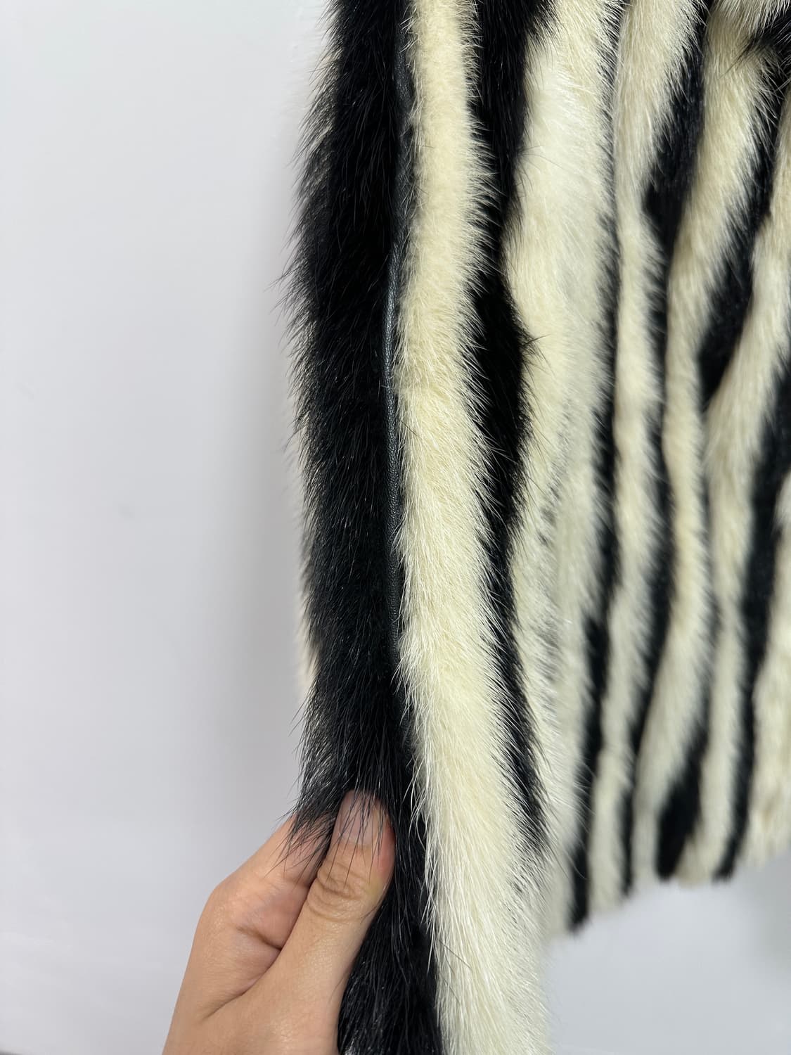 Mink lambs leather point fur jacket 상품이미지7