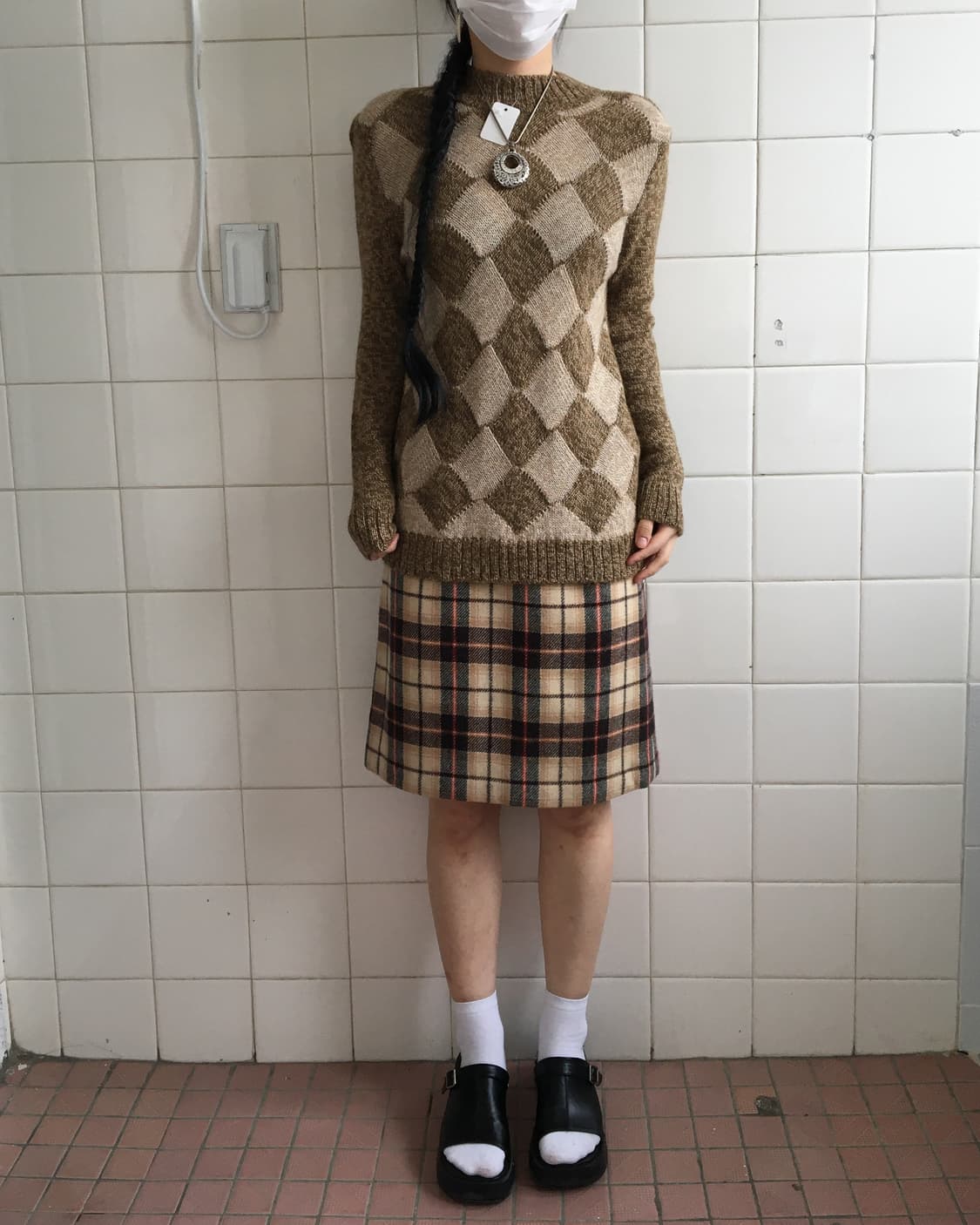Argyle pattern knit 상품이미지1