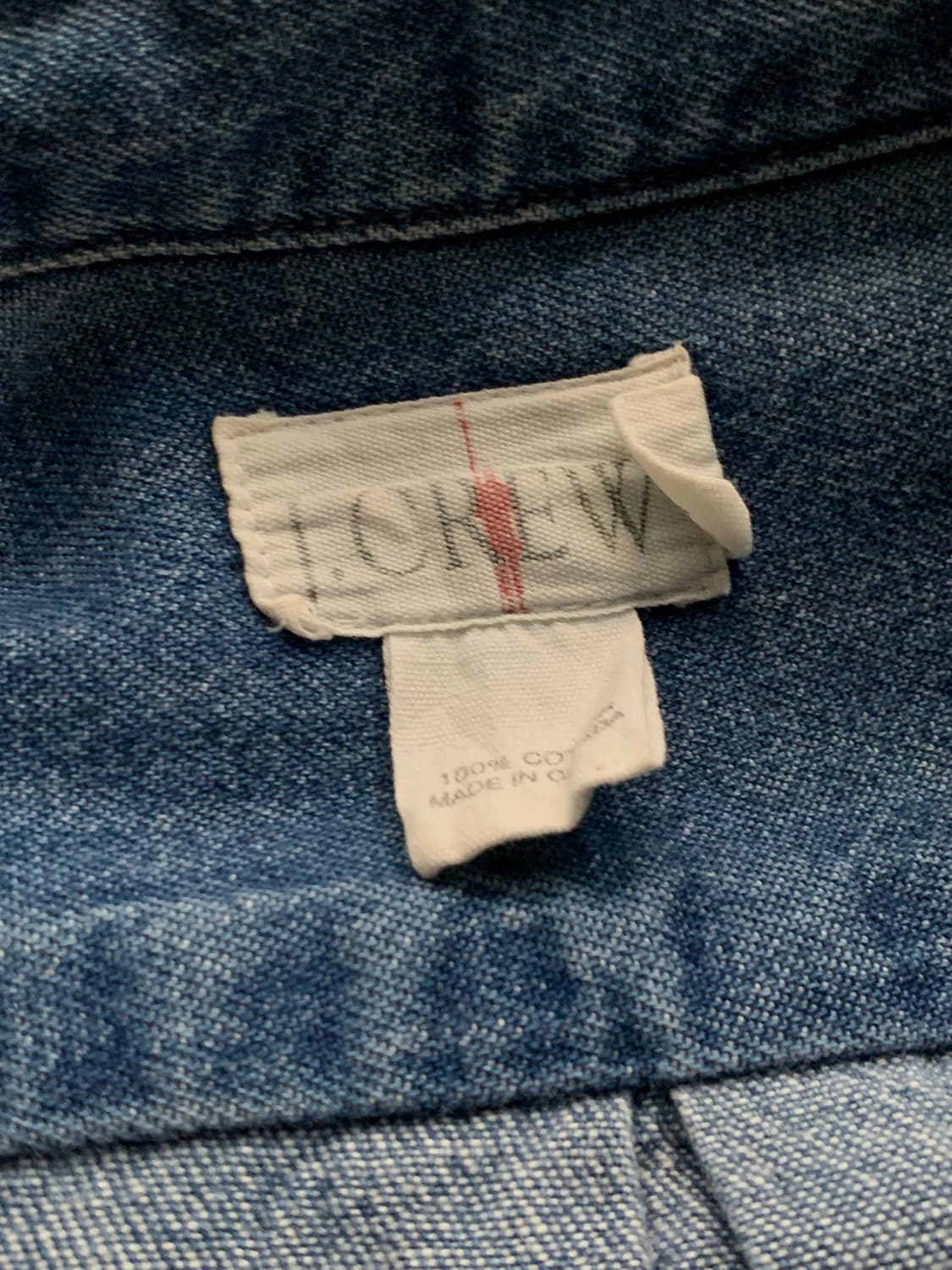 90s 제이크루 데님 버튼다운 셔츠 Made in Canada 상품이미지7