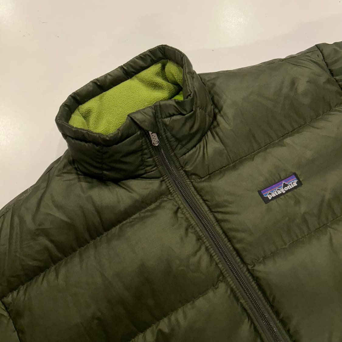 [S] 00s 파타고니아 다운 패딩 올리브 그린 B124 상품이미지3