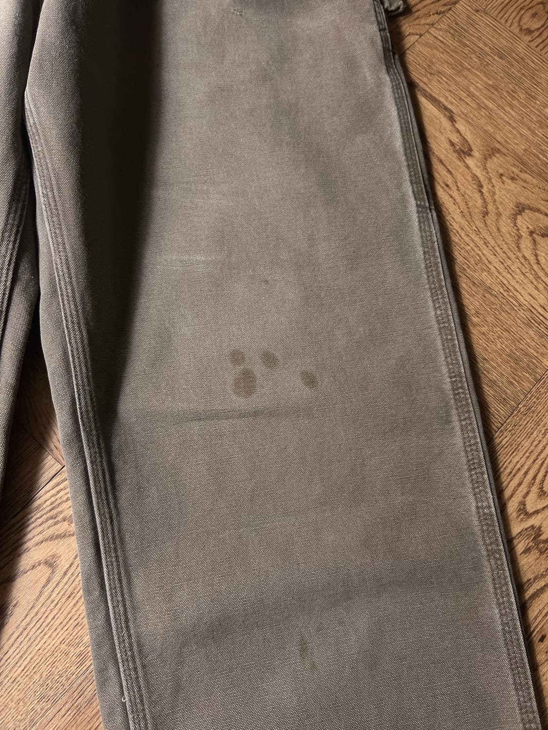 [34]칼하트 USA 빈티지 페이딩 다크브라운 싱글니 카펜터 워크 팬츠 상품이미지4