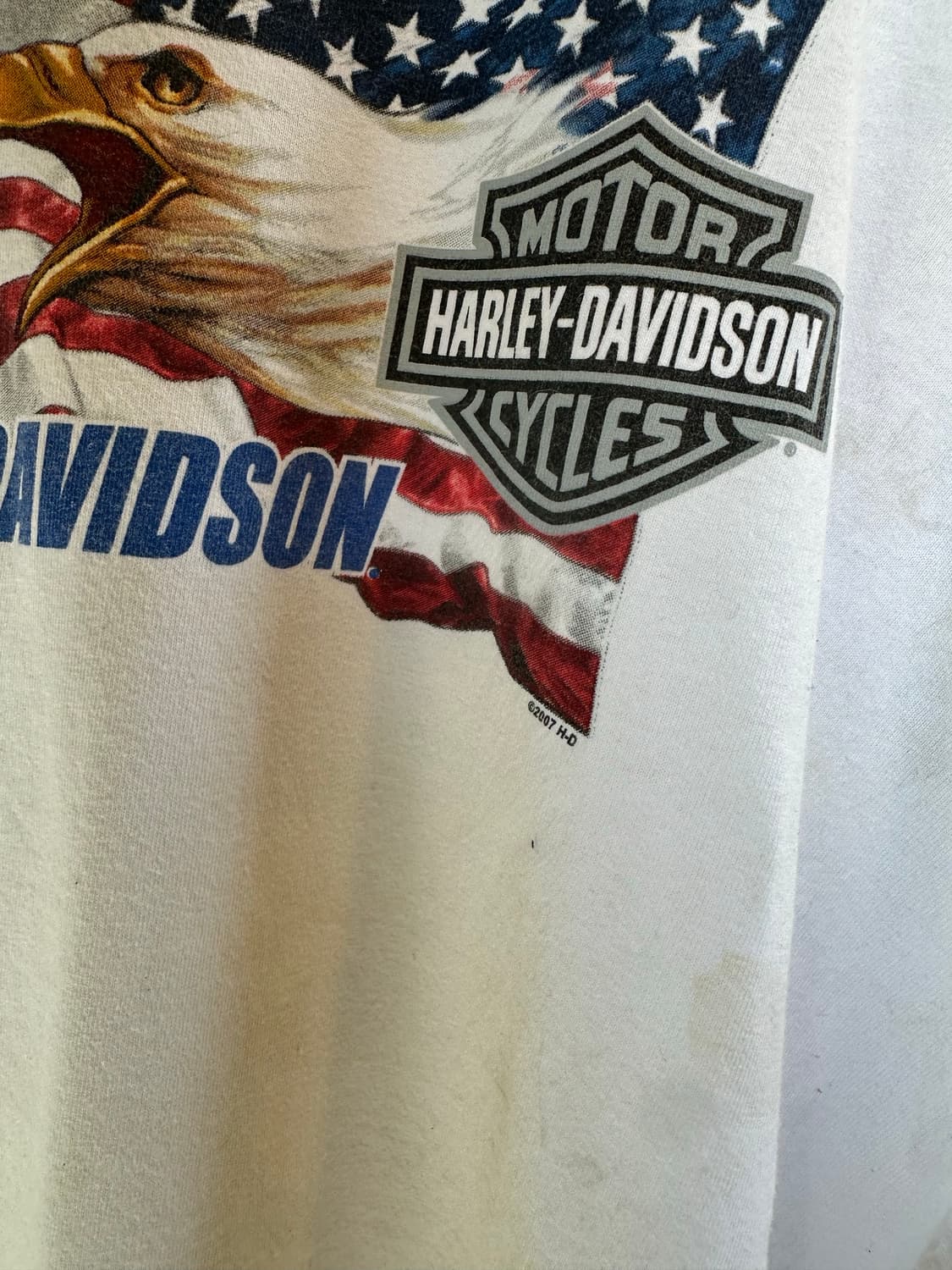 할리데이비슨 프린팅 롱슬리브 티셔츠 2007 made in usa 상품이미지6
