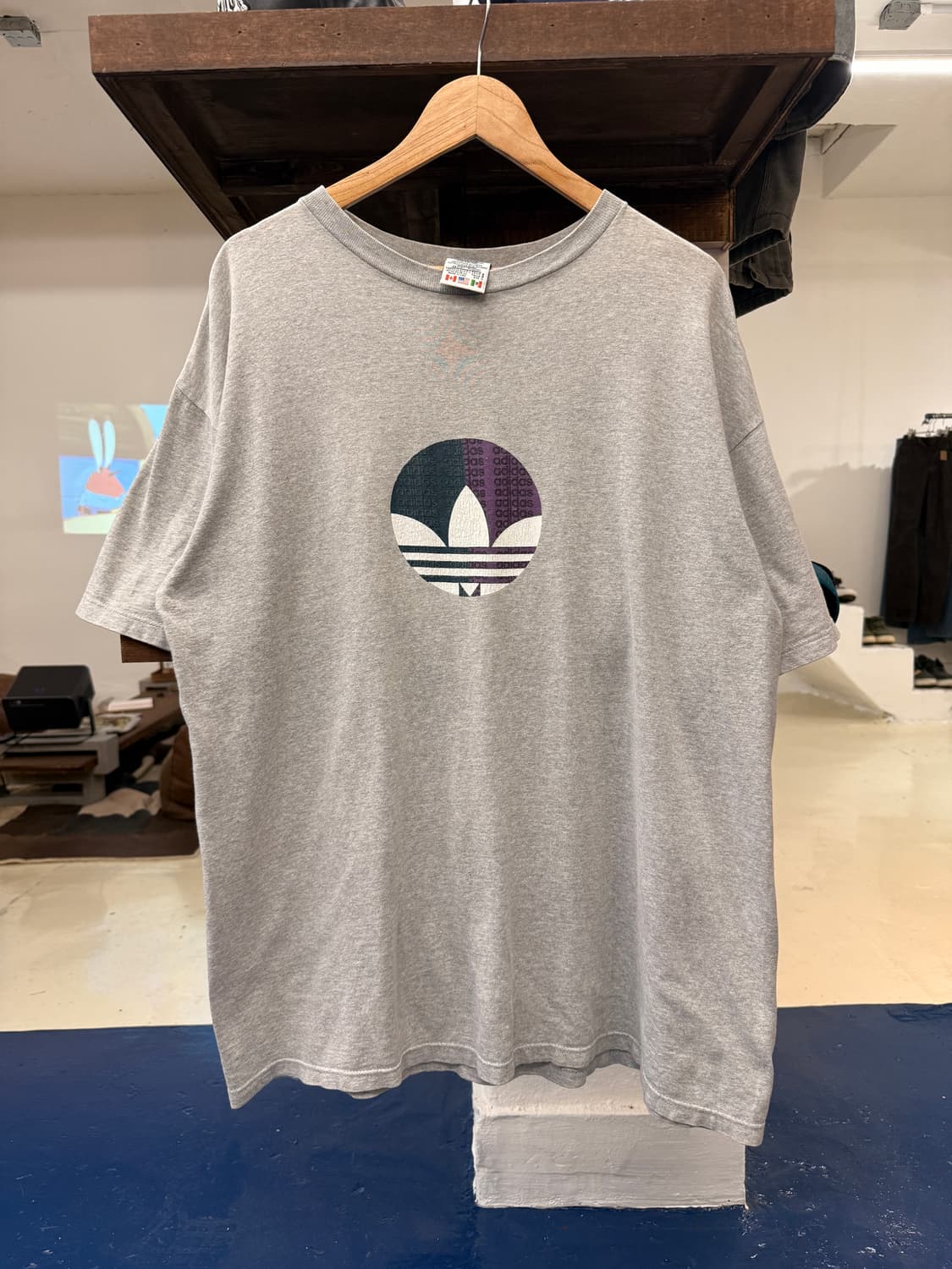 1990s Adidas 아디다스 트레포일 반팔티 상품이미지4