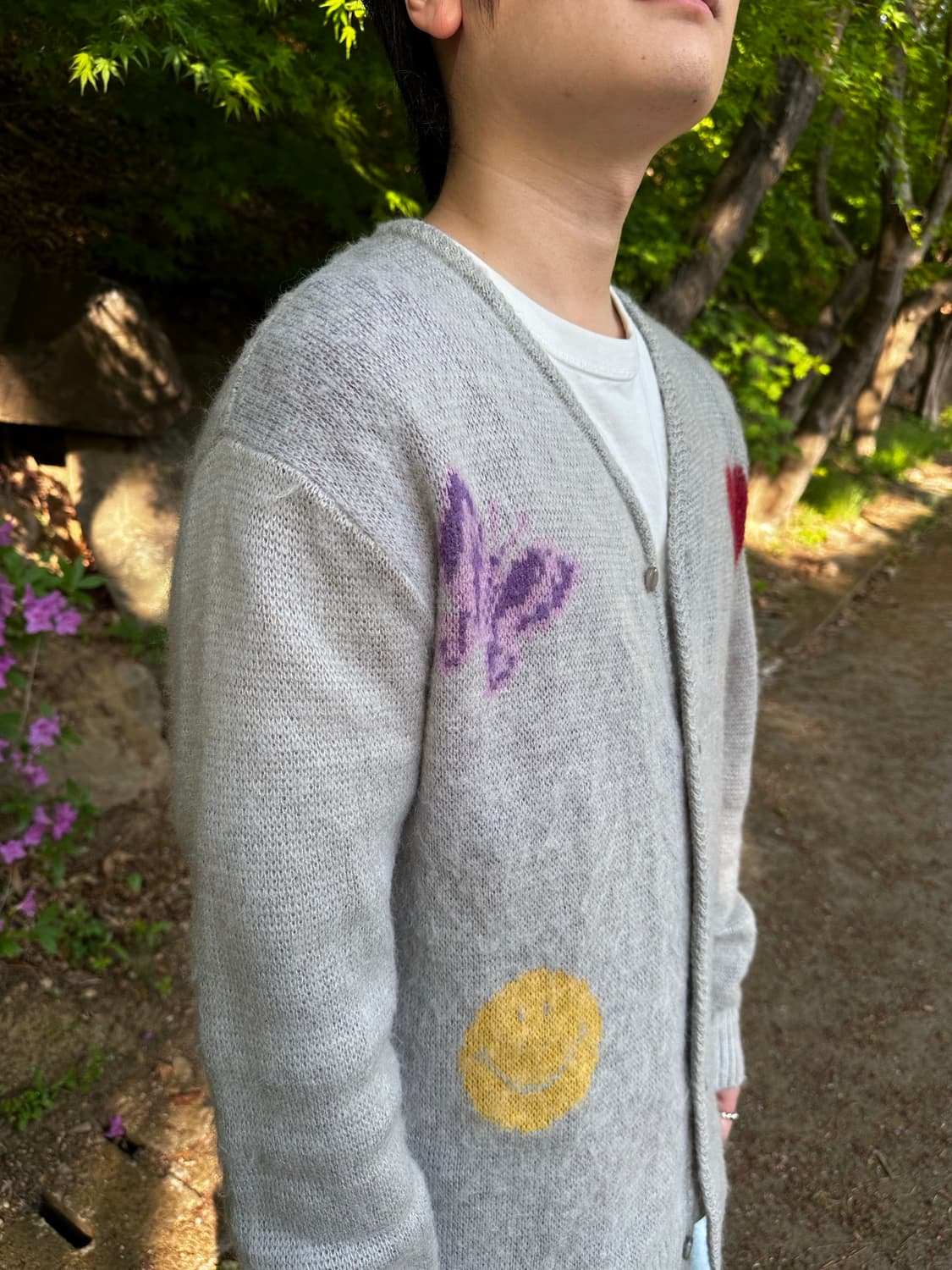 니들스 x 스튜디오스 빠삐용 모헤어 가디건 그레이 상품이미지6