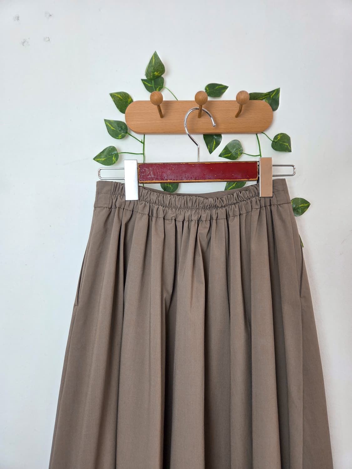뮤트 브라운 언발 스커트 상품이미지7