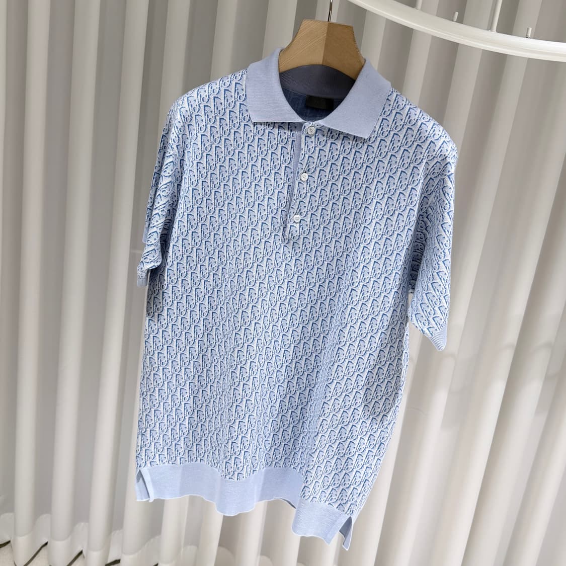 (A+/S) / 디올 오블리크 폴로 반팔 셔츠 블루 상품이미지2