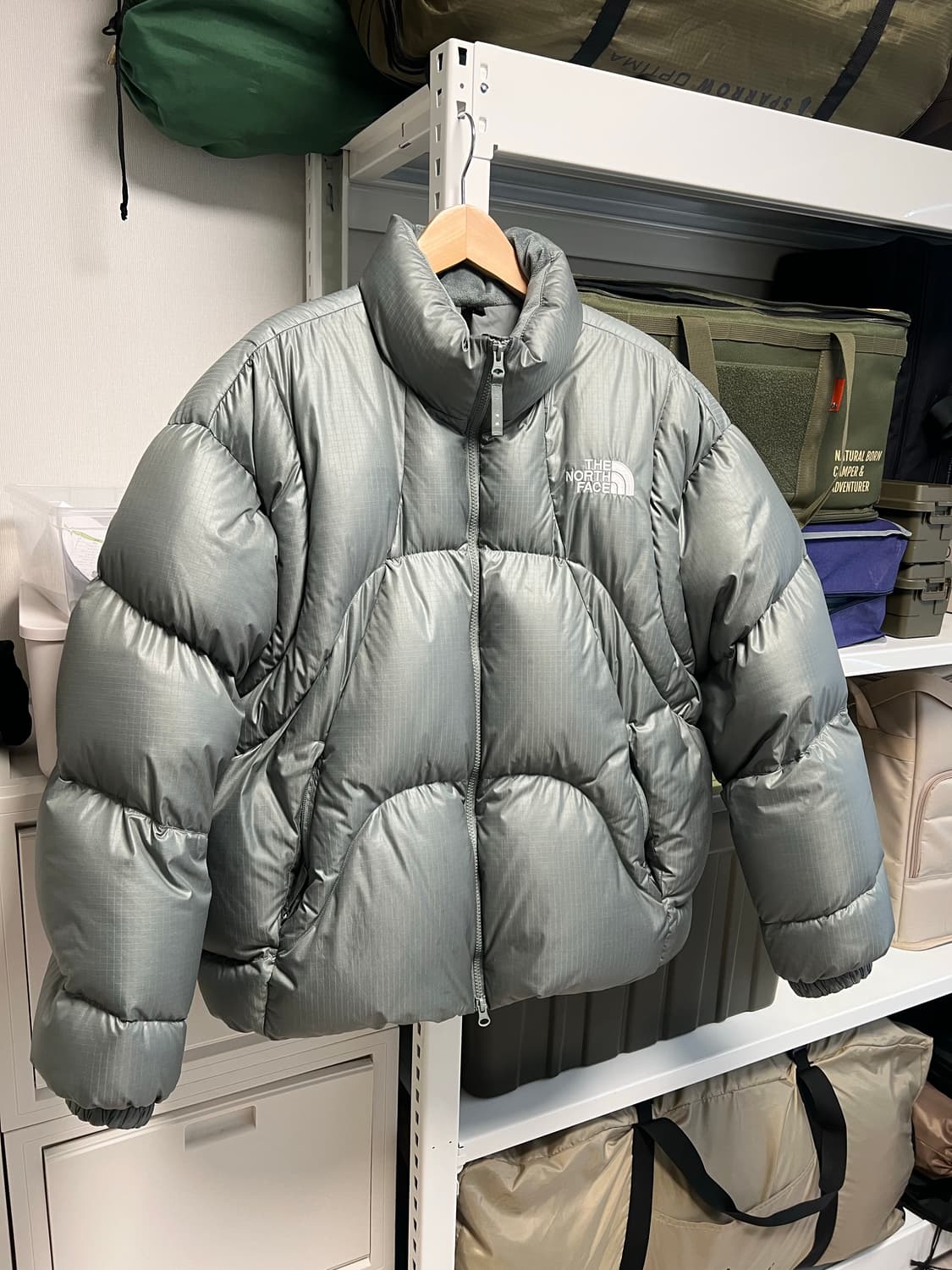 XL,카키) 노스페이스 화이트라벨 웨이브 RDS 다운 자켓 상품이미지1