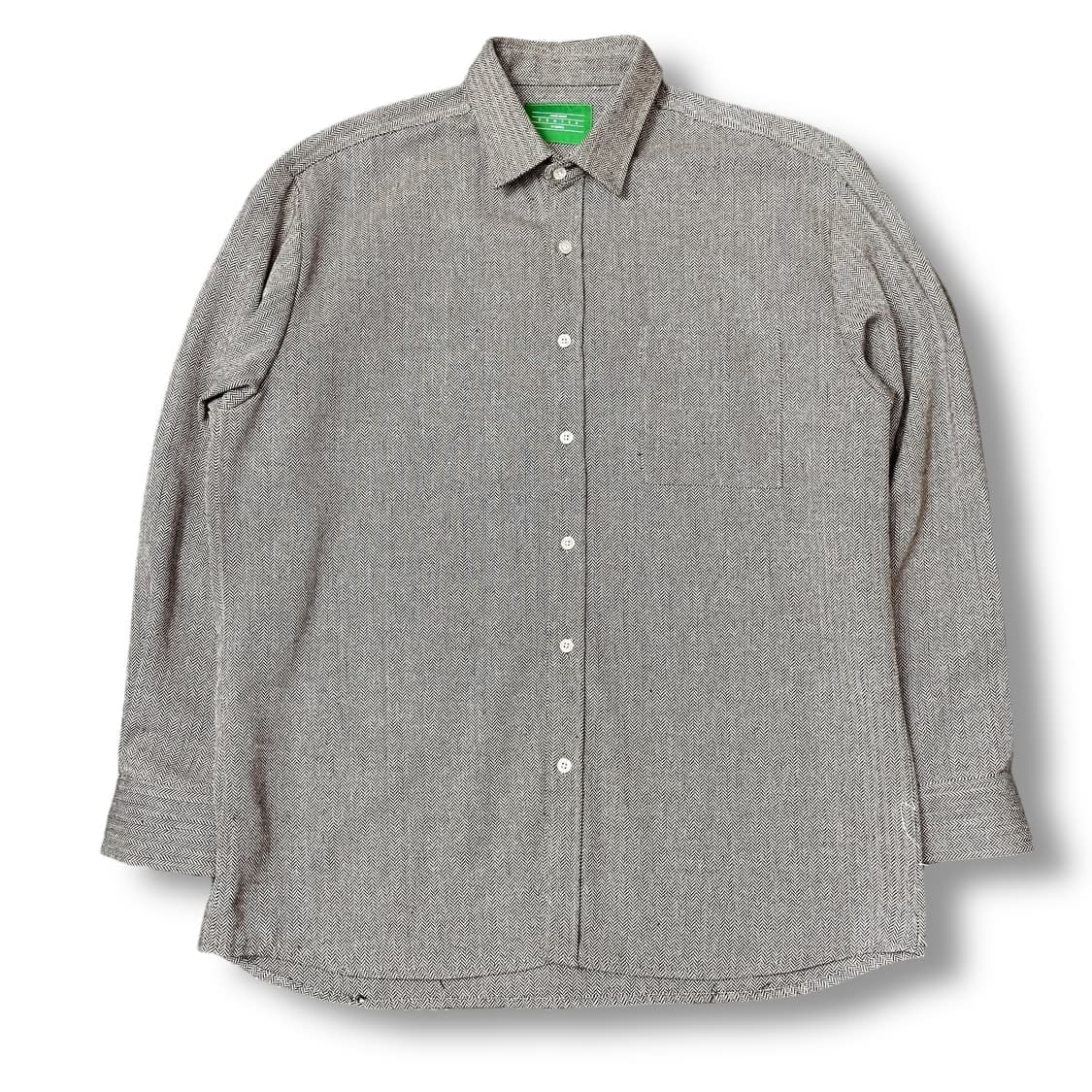 빈티지 핸드메이드 헤링본 원포켓 긴팔 셔츠 상품이미지1