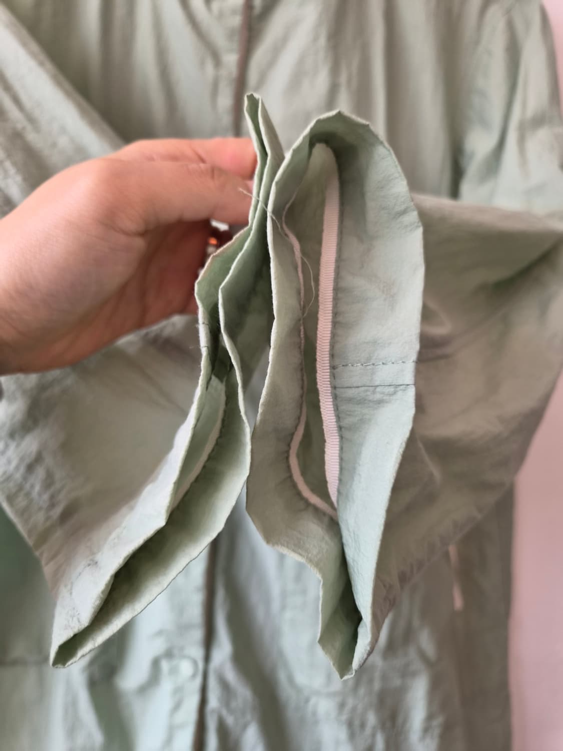 쇼핑몰 여성 홑겹후드롱점퍼 55사이즈 상품이미지8