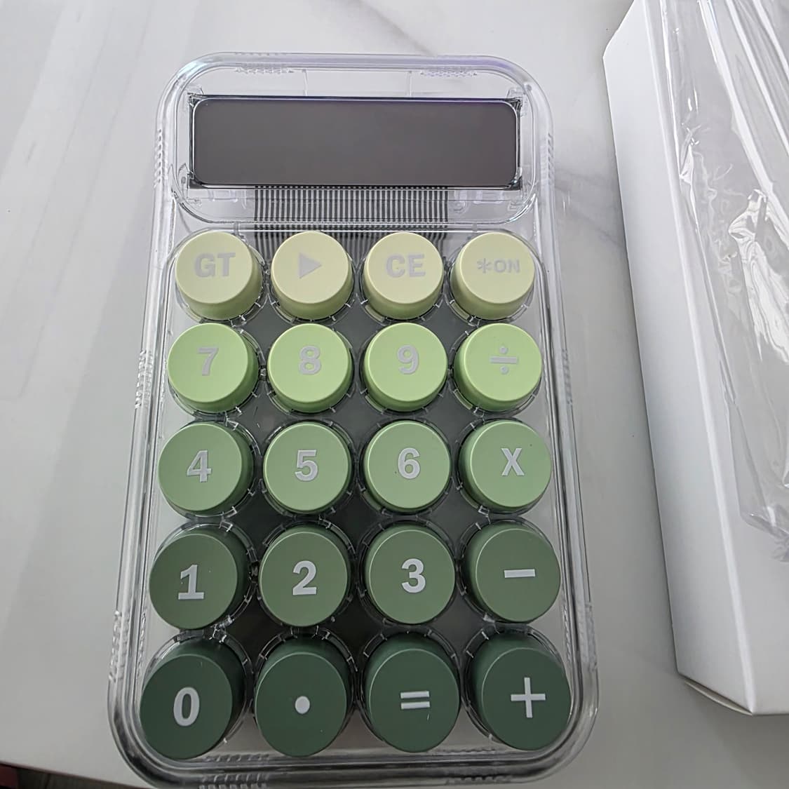 스노우피크 투명 카키 계산기 상품이미지1