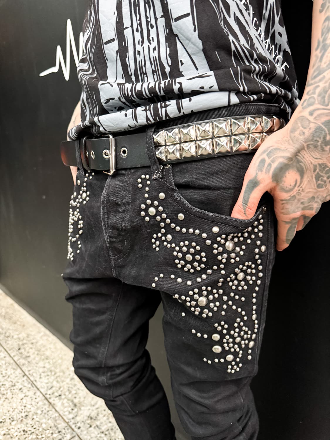 Just Cavalli – Studded Black Denim pants 상품이미지3