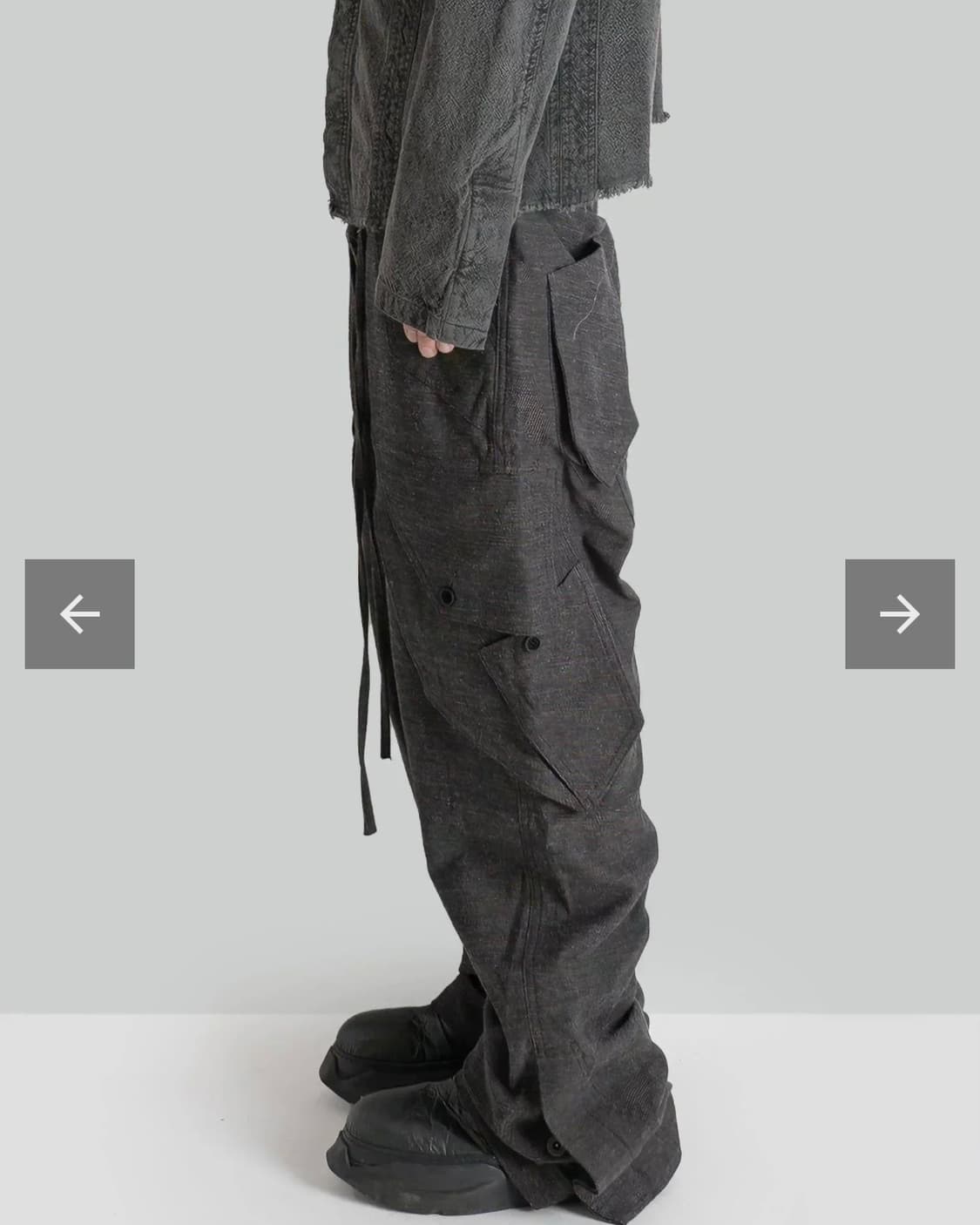 블랙멀 카고팬츠 slub grey s사이즈 상품이미지3