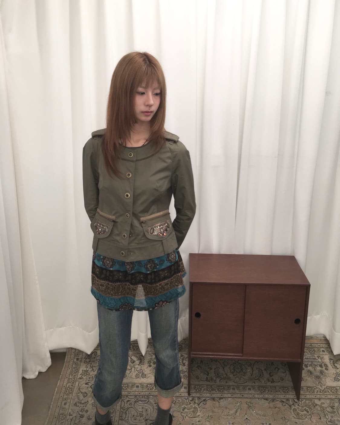 데님 카프리 팬츠 상품이미지3