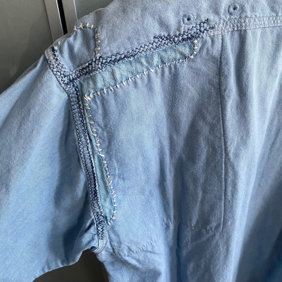 Kapital 캐피탈 샴브레이 데미지드 워크 셔츠 상품이미지5