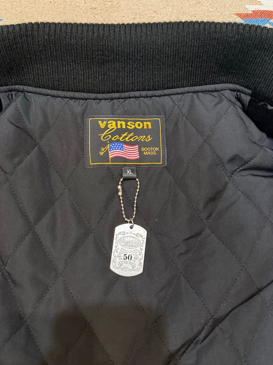 [XL] 밴슨 레더 벨로아 스켈레톤 블루종 자켓 (50주년 기념) 상품이미지6