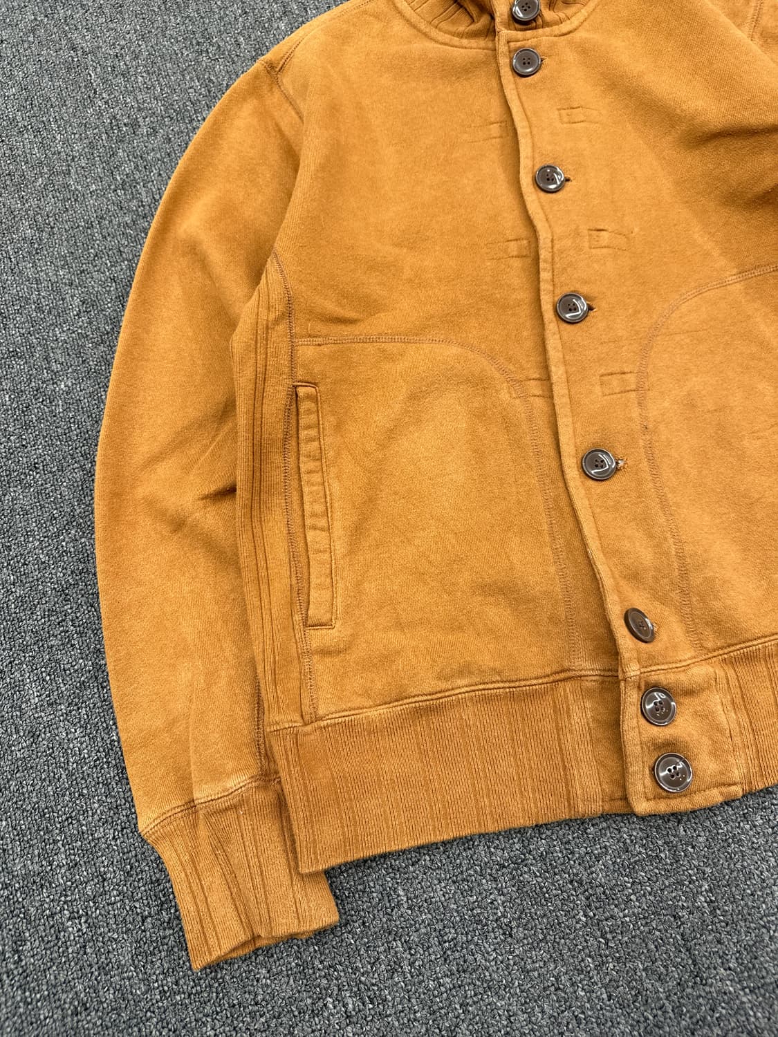 S) Global Work 브라운 스웻 버튼 자켓 상품이미지4