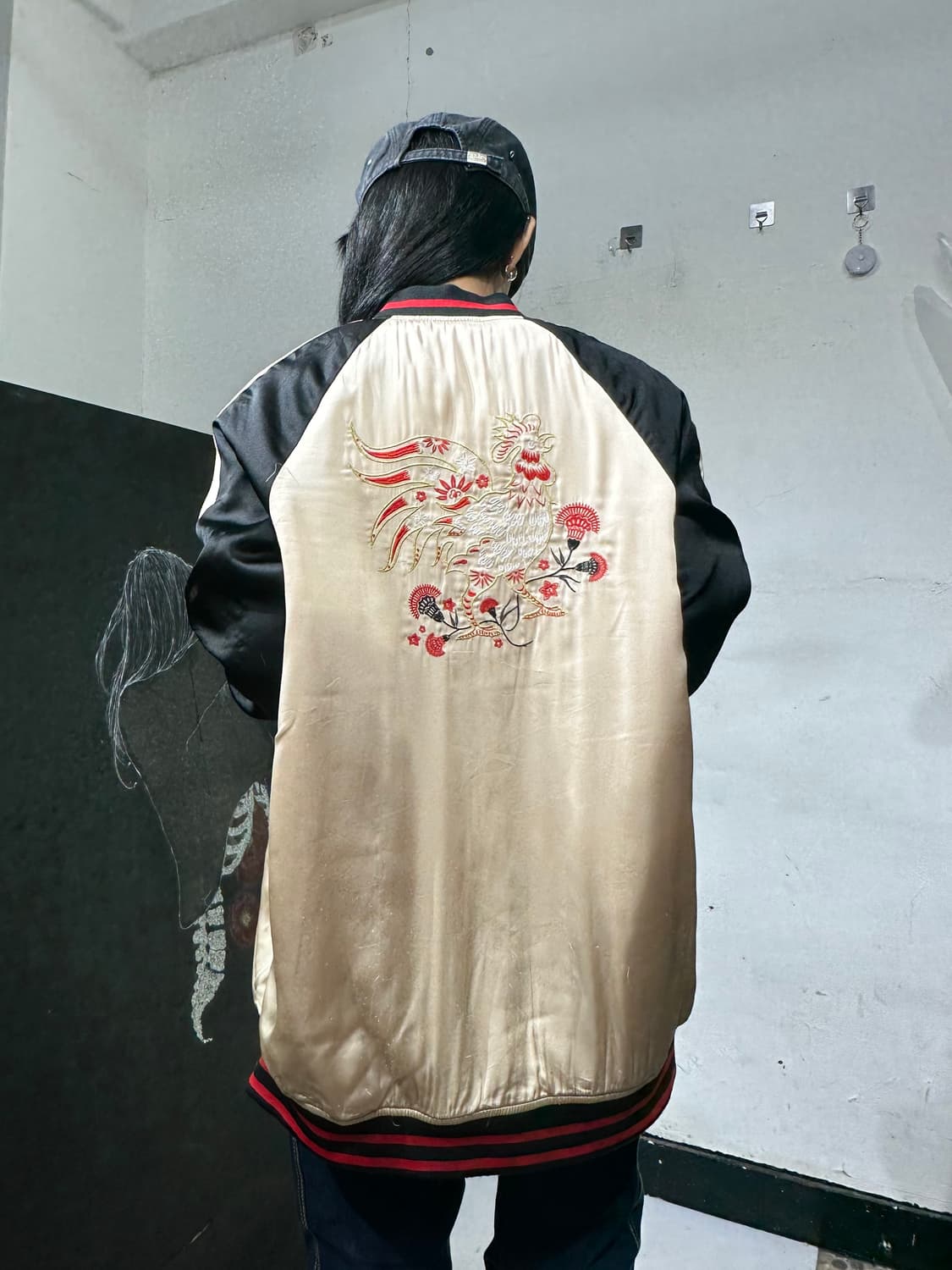 Jpn 일본빈티지 오리엔탈 디빅 베이지 닭 스카잔 자켓 상품이미지6