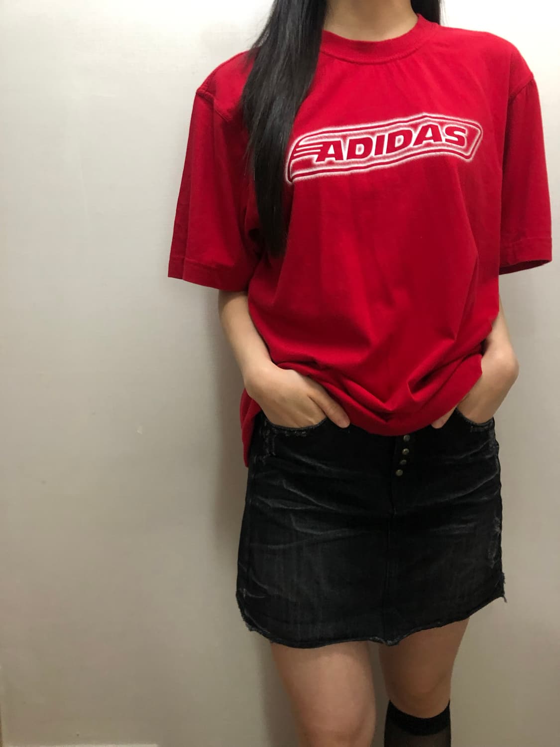 빈티지 아디다스 레드 티셔츠 상품이미지5