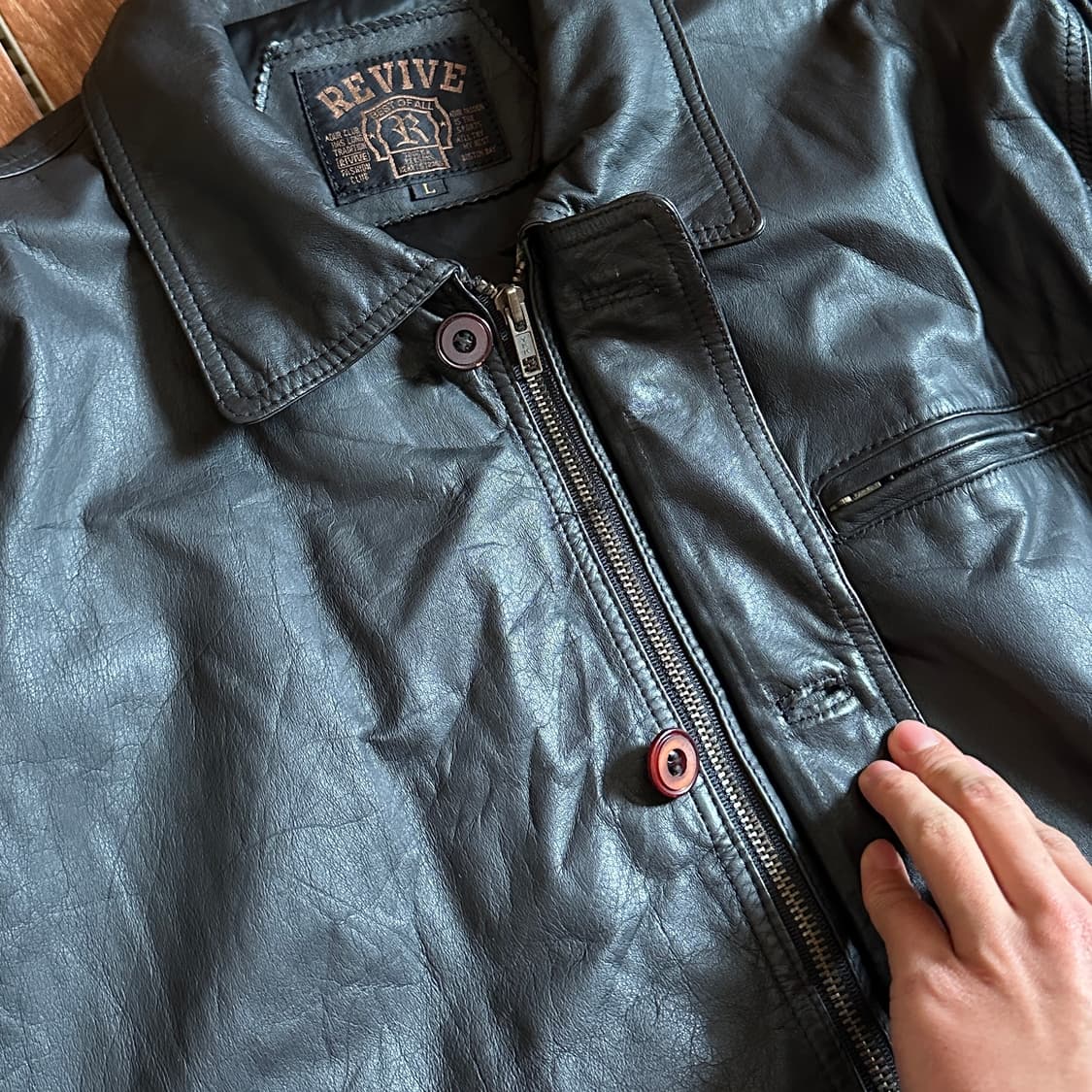 Revive cow-hide leather car coat 상품이미지6