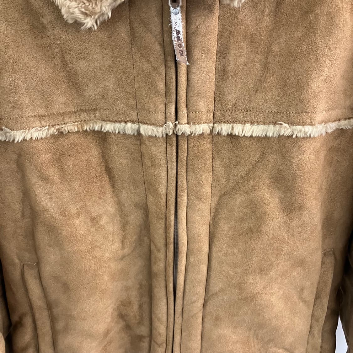 콤사이즘 브라운 스웨이드 무스탕 자켓 M 상품이미지5