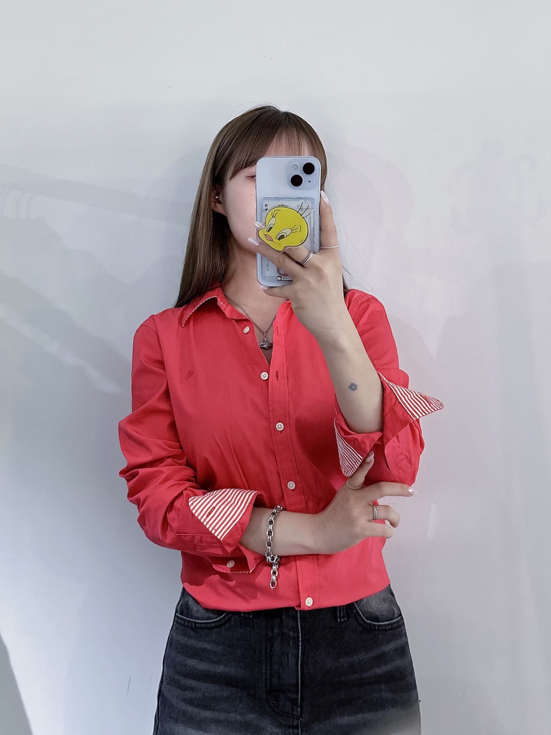 폴로랄프로렌 핑크 슬림핏 셔츠 상품이미지1