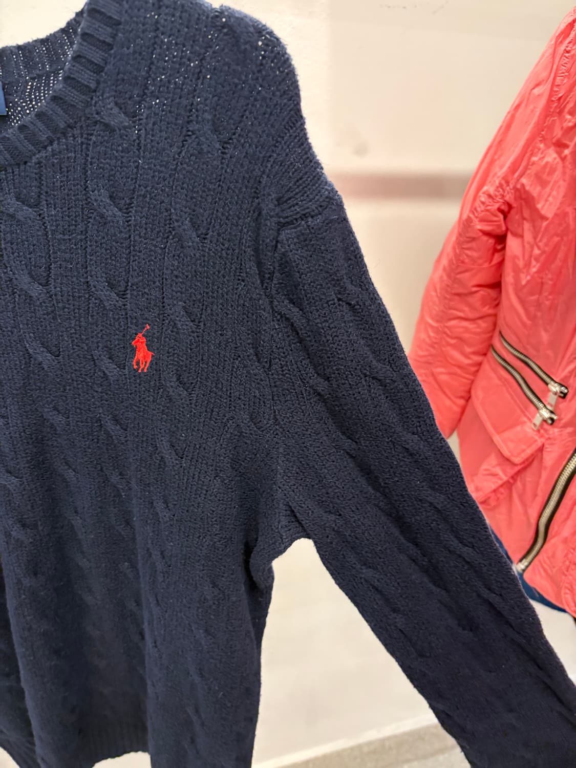 Polo red logo knit navy 상품이미지3