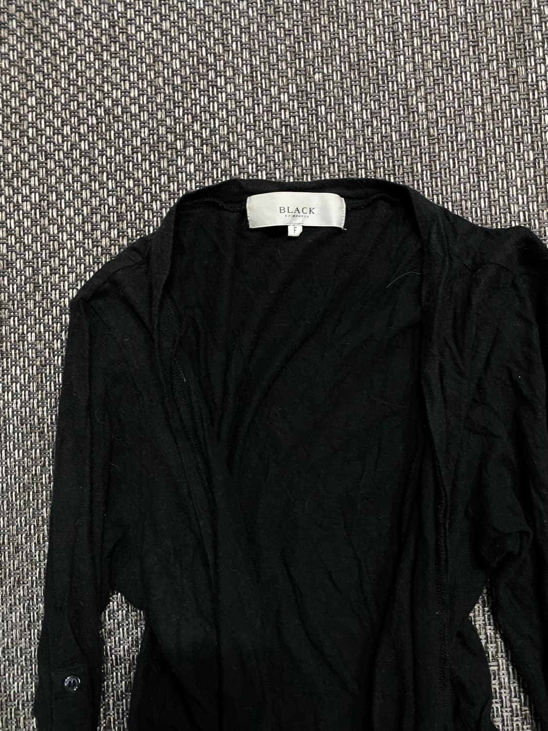 [Moussy] Black unbalanced Cardigan 상품이미지4