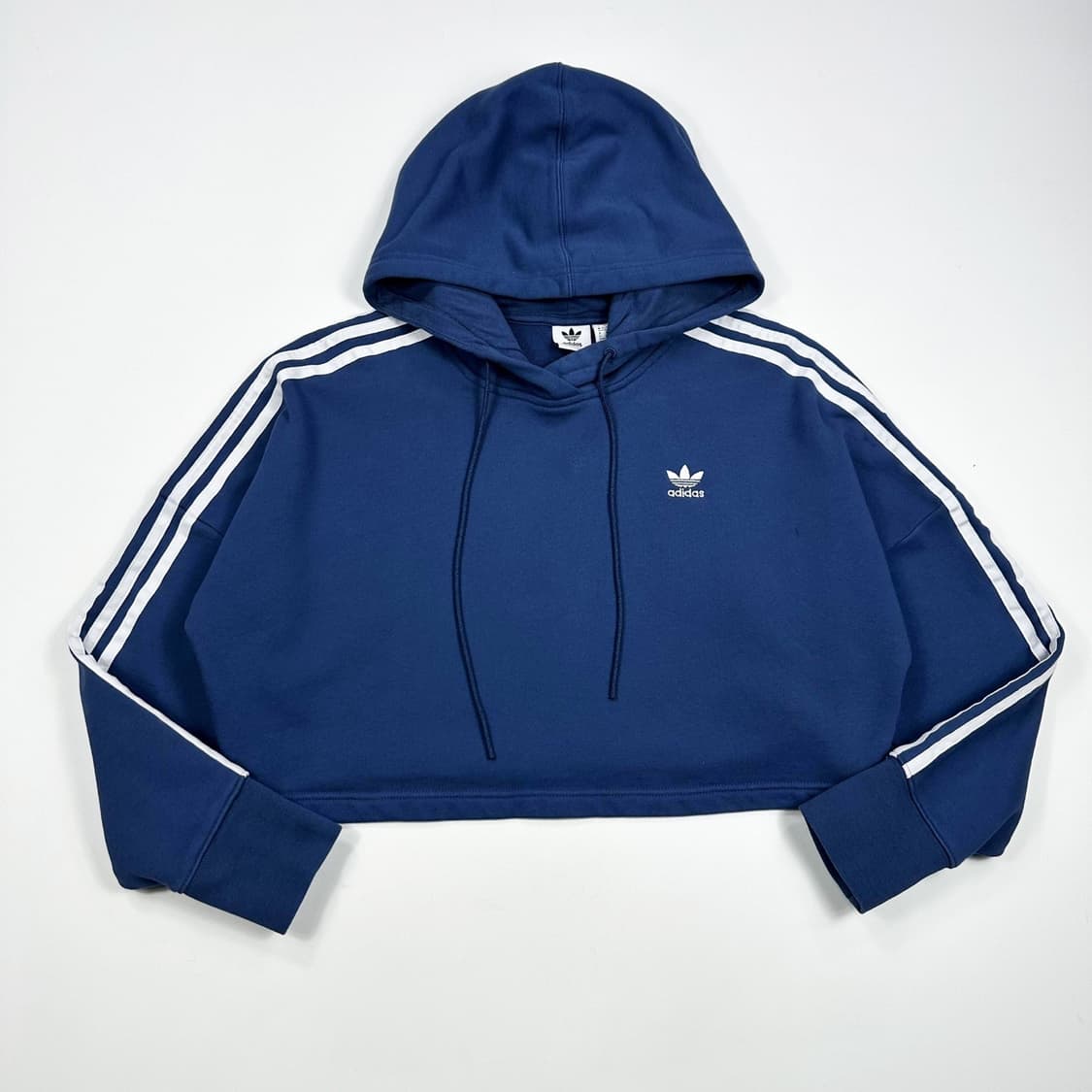 아디다스 트레포일 삼선 크롭 후드티 (M 여성추천) 상품이미지2