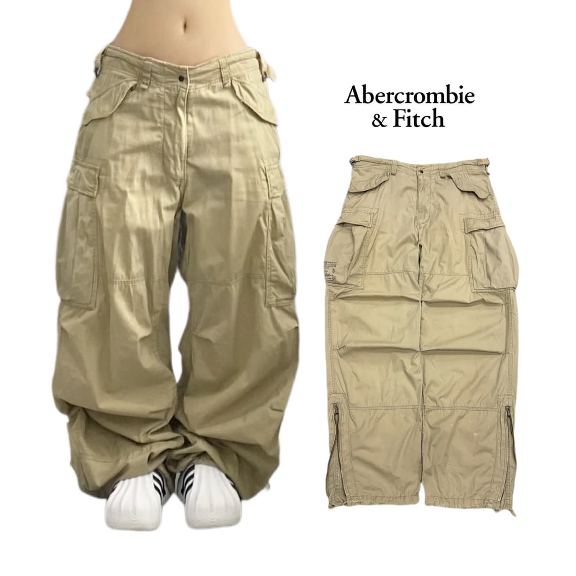 아베크롬비 Y2K 멀티포켓 탄창 와이드 카고팬츠 상품이미지1