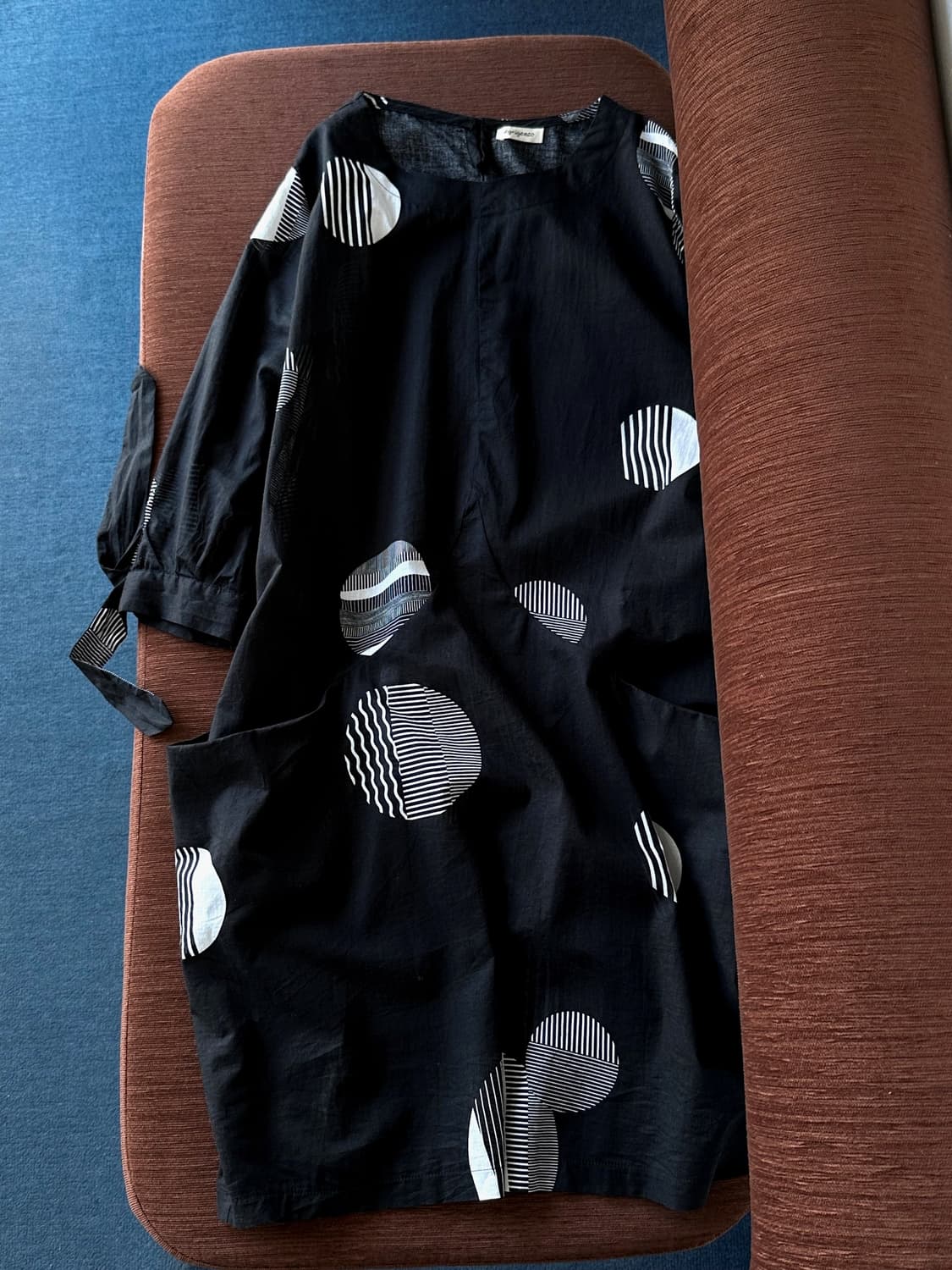 Cotton shirred panel design onepiece 상품이미지2