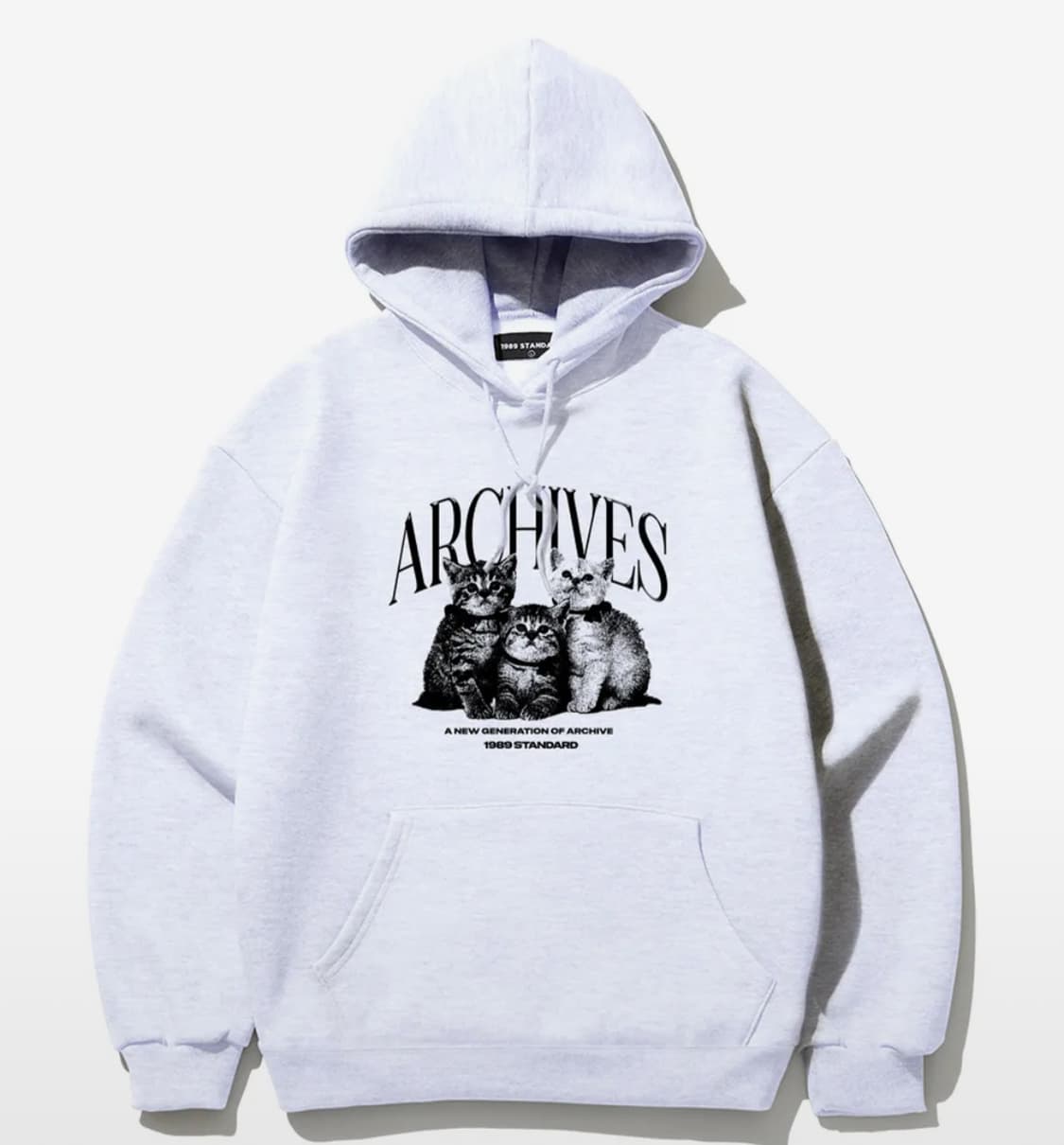 1989스탠다드 고양이 프린팅 후드티 상품이미지1