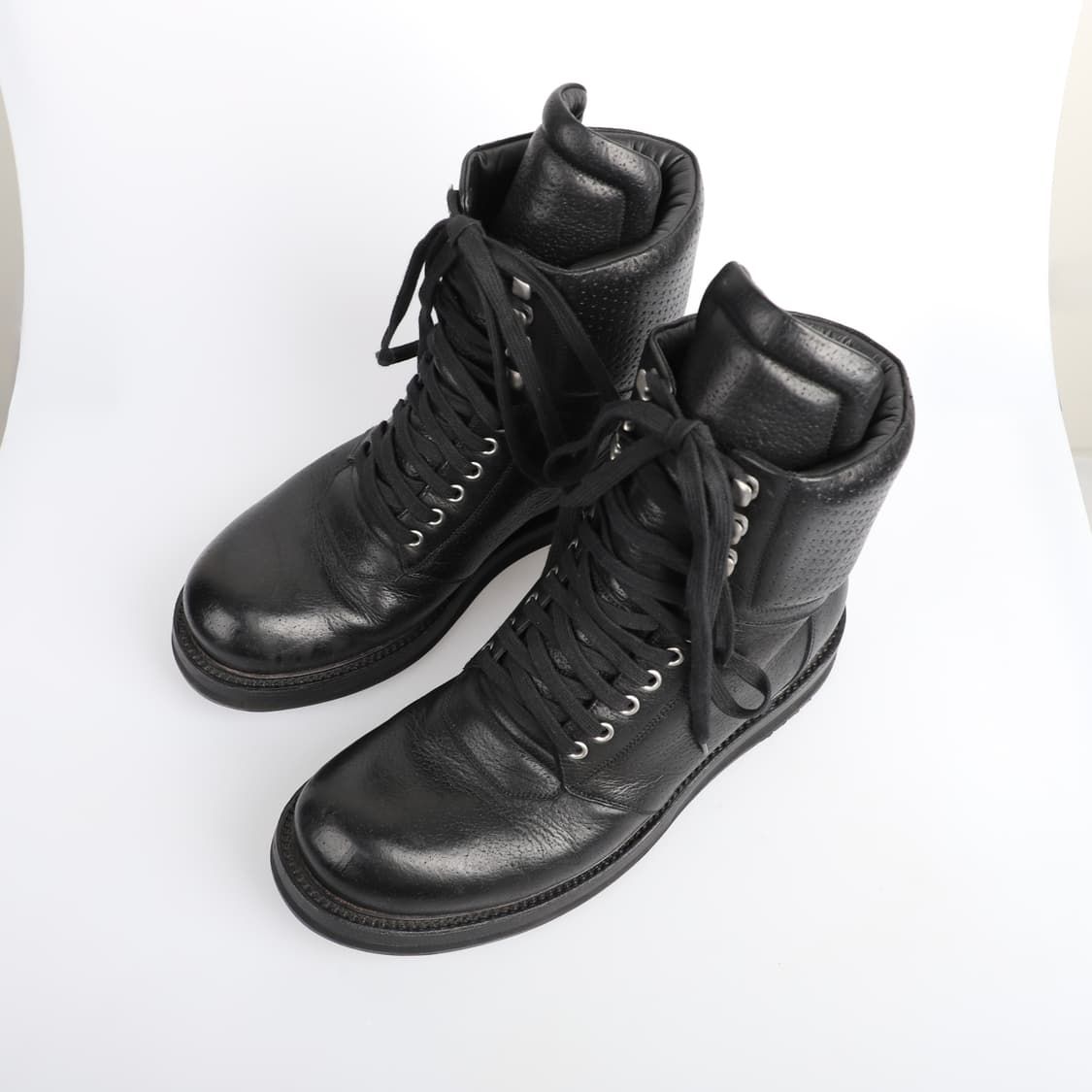 42 / Rick Owens 릭오웬스 레더 부츠 하이탑 블랙 상품이미지5