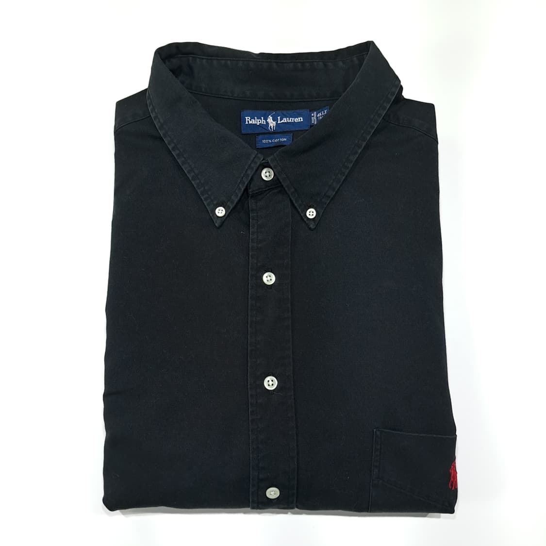CL723 4XLT 폴로 90s 코튼 헤비트윌 버튼다운 블랙 셔츠 남방 상품이미지7