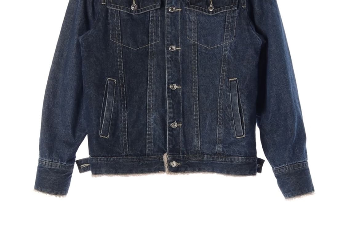 CK 캘빈클라인 데님 양털 무스탕 점퍼 상품이미지5