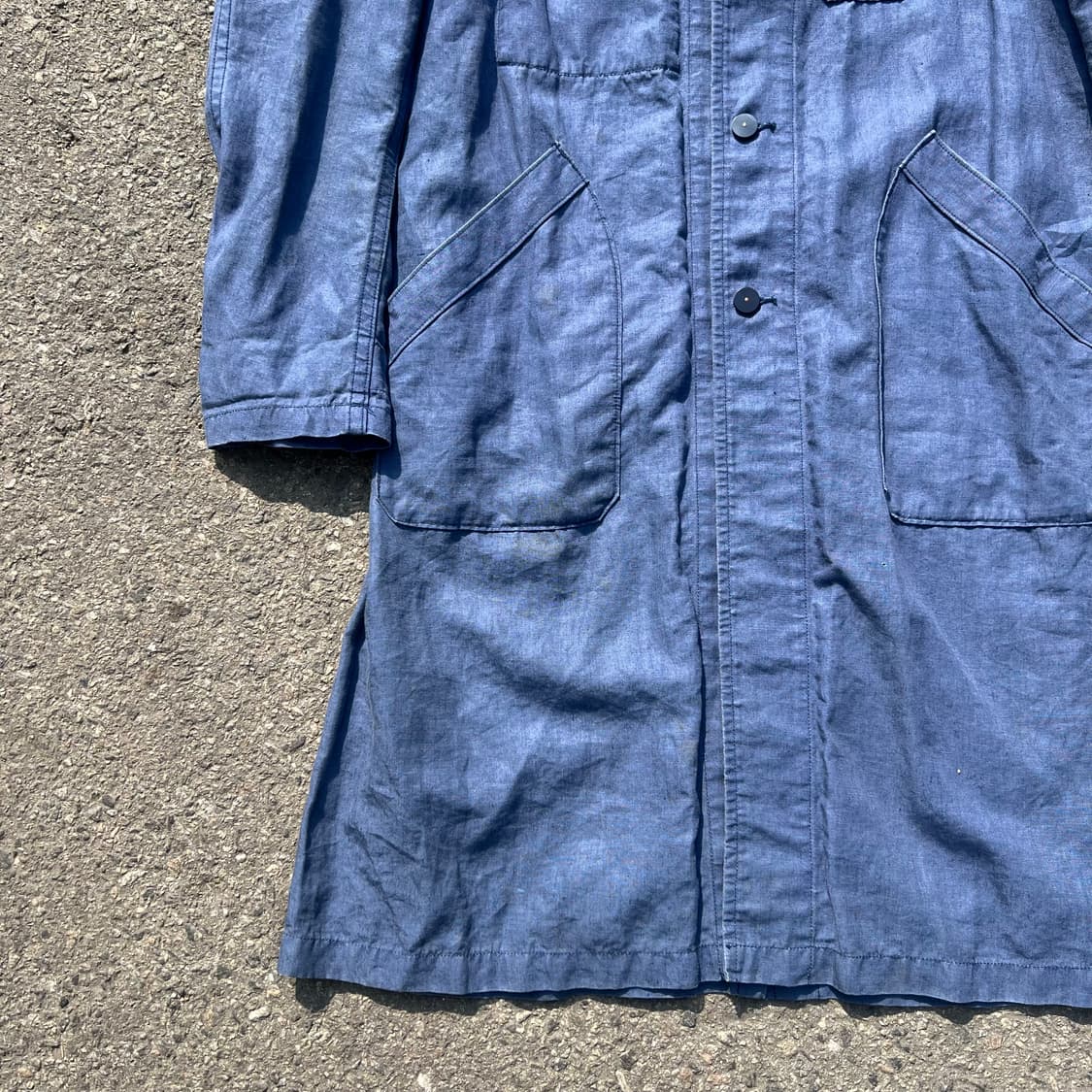 나이젤카본 40‘s 복각 리넨 프렌치워크 샵 코트 상품이미지5