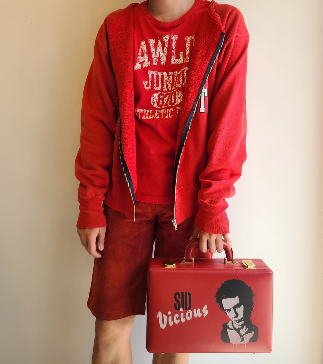 챔피온 블루 바 레플리카 복각 레드 롱 슬리브 상품이미지1